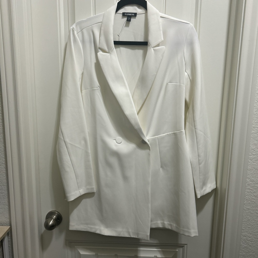 Express Women's Cream Blazer romper